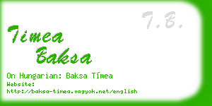 timea baksa business card