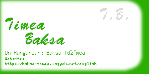 timea baksa business card